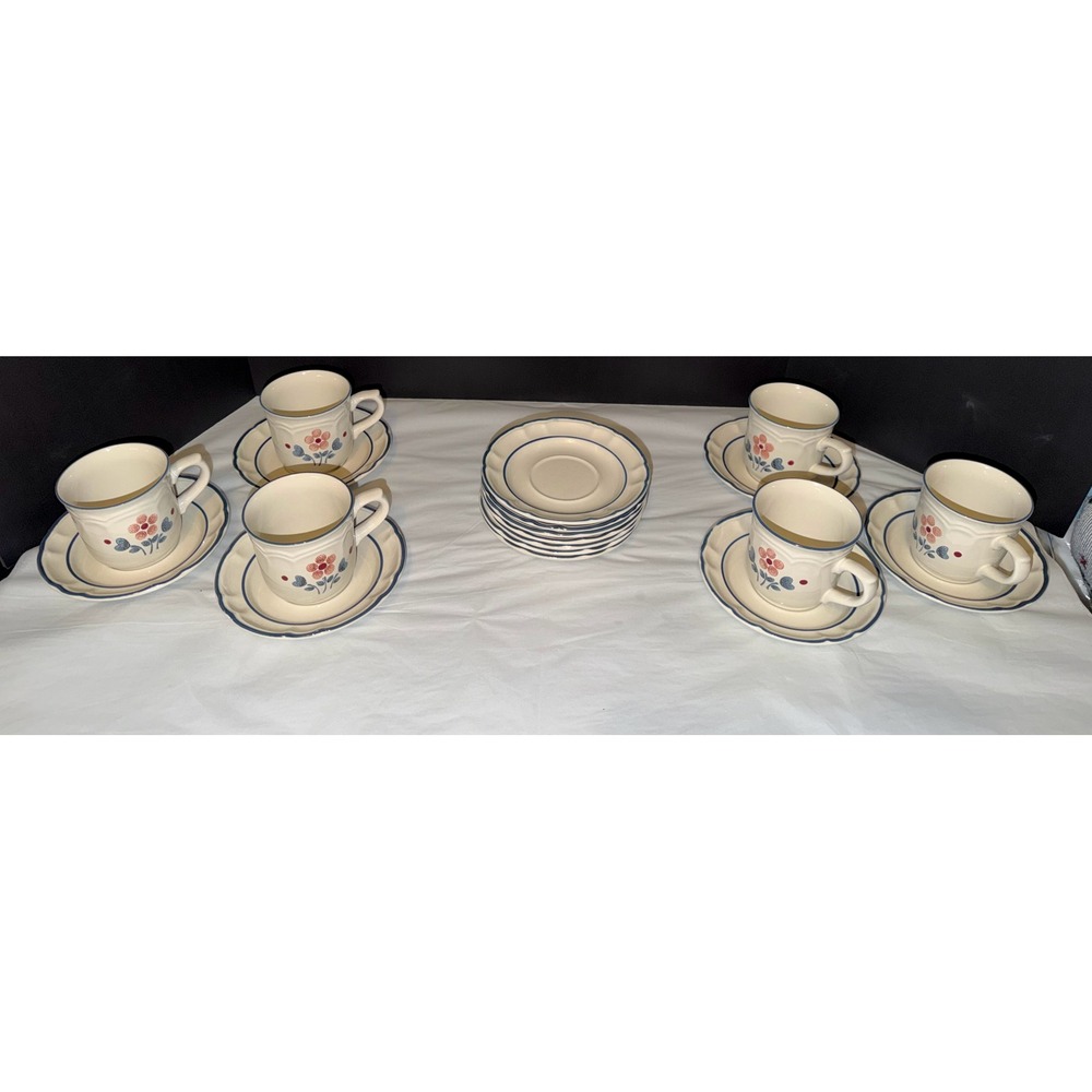 Vintage Cumberland Brambleberry Tea Cup and Saucer‎ Set Stoneware